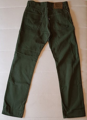 Levi's 551, gröna jeans, storlek W30 L32. Jeans från 90 talet.