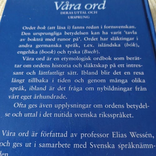 Våra Ord av Elias Wessén, 1997