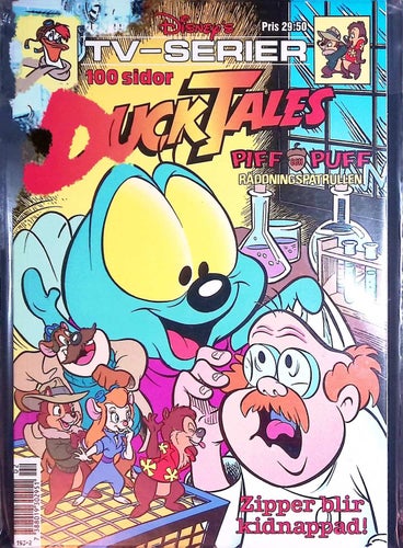 Serietidning Disney Ducktales Nr 2 1991 Piff och puff