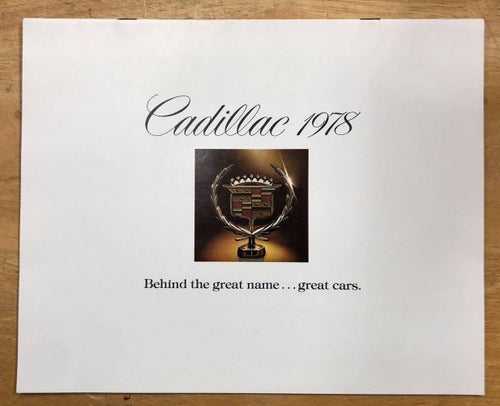 Försäljningsbroschyr Cadillac 1978