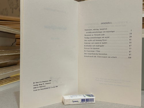 Spisnosigheter essayer av Hans-Uno Bengtsson. Bok. Very good