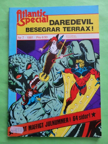 Atlantic special nr 7 från 1981 - Daredevil besegrar Terrax!