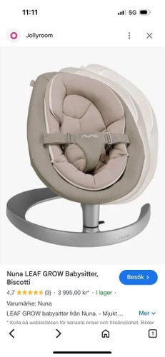 Nuna LEAF GROW Babysitter, Biscotti