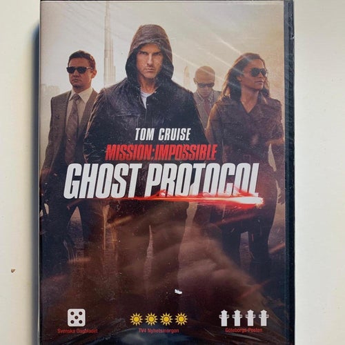 GHOST PROTOCOL. MISSION IMPOSSIBLE. DVD ACTION -11. TOM CRUISE. INPLASTAD