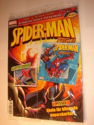 SPIDERMAN I ORIGINAL PLAST med leksak 2007 11 NYCKELRING