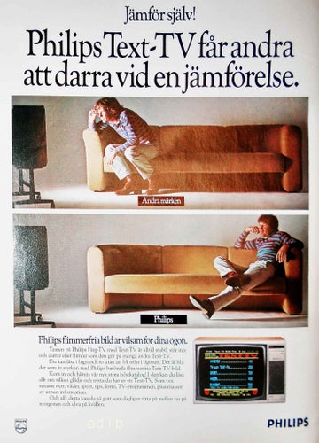PHILIPS TEXT TV, TIDNINGSANNONS 1982