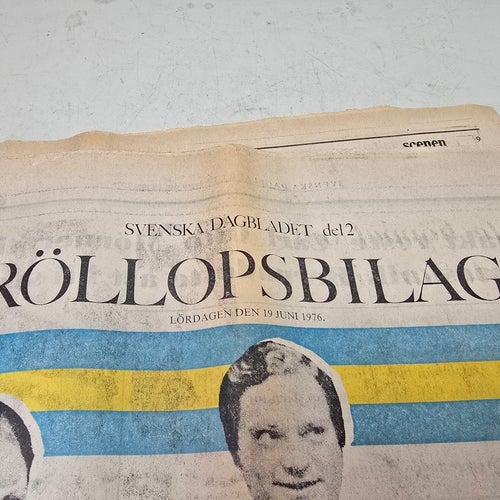 Bröllopsbilaga Svenska Dagbladet 1976 KUNGEN