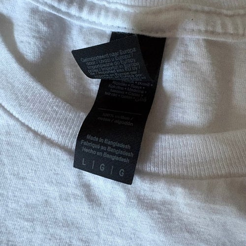 Peter LeMarc - Gildan vit t-shirt, storlek L