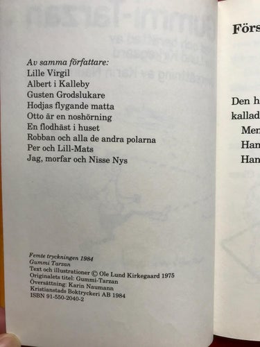 GUMMI-TARZAN + ALBERT I KALLEBY Ole Lund Kirkegaard