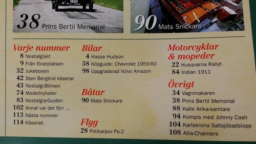 Nostalgia nr 8 2007: Volvo Amazon 1957-1970, Hudson, Chevrolet 1959-1960