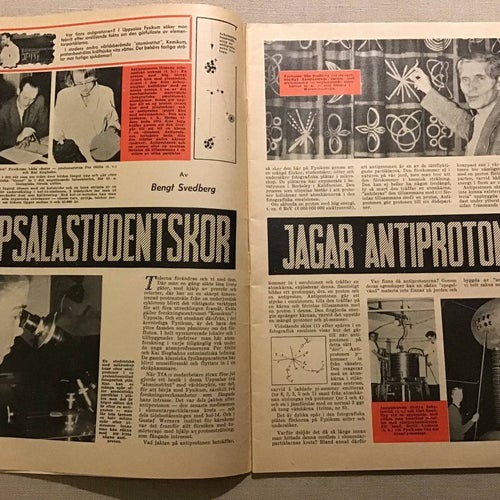 TEKNIK FÖR ALLA NR 25 1956 UPPSALA ANTIPROTONER,FLYG COMET 4,RADIOMOTAGARE,