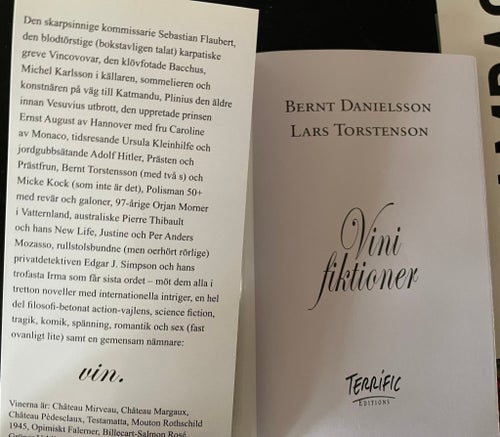 Vini fiktioner av Bernt Danielsson och Lars Torstenson, 1993/häftad bok.