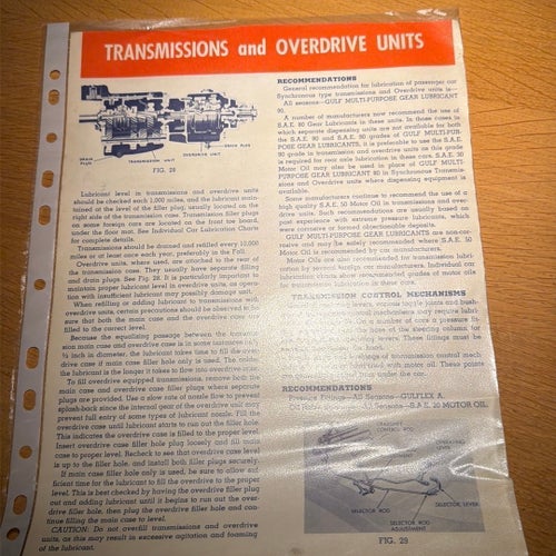 Transmission and overdrive units 50 talare