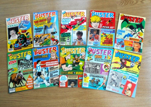 10 st BUSTER Serietidningar från 1988 i fint skick
