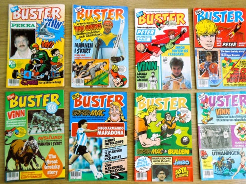 10 st BUSTER Serietidningar från 1988 i fint skick