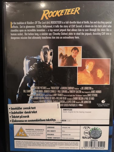 Rocketeer (1991) Joe Johnston med Bill Campbell, Jennifer Connelly, Alan Arkin