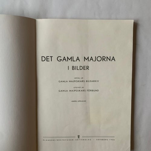 Det gamla Majorna i bilder, Gamla Majpojkar Förbund, 1936