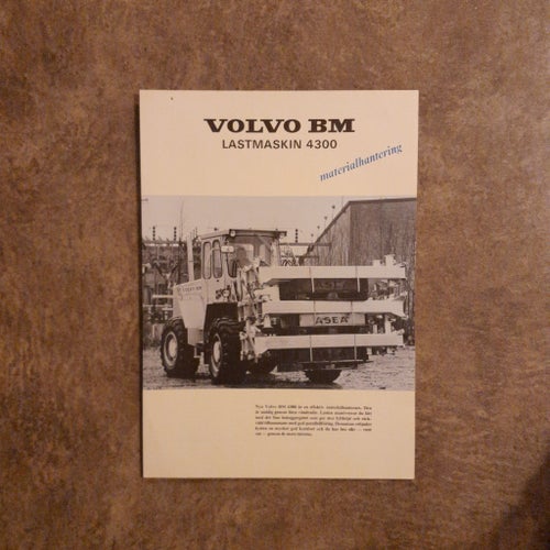 Broschyr Volvo BM Lastmaskin 4300 materialhantering