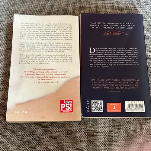 Elva minuter & Alkemisten av Paulo Coelho