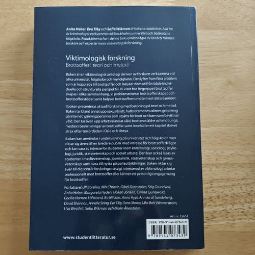 Viktmologisk forskning: Brottsoffer i teori och metod
