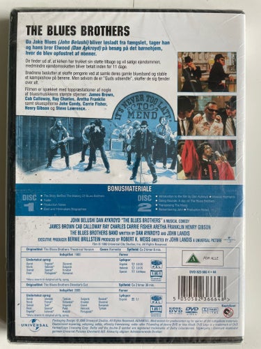 The Blues Brothers (25 års jubilæumsudgave) DVD Fabriksforseglede