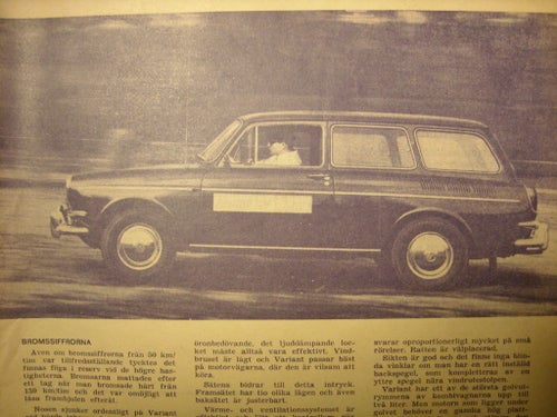 Nytest av VW Volkswagen 1500 S Variant från  1964