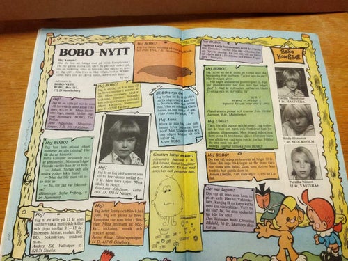 Bobo 1981 nr 12 Frida Hörnsten Cecilia Månsdotter Pernilla Nilsson Eva Lena Olof