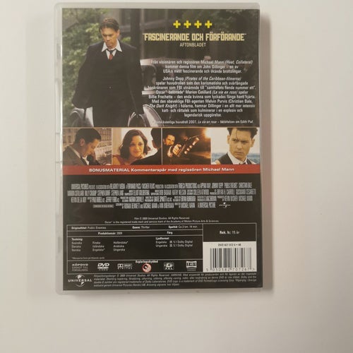 PUBLIC ENEMIES - DVD - Johnny Depp - billig frakt 12 kr !!!