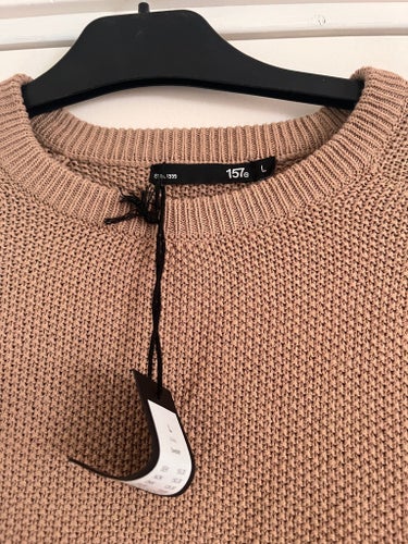 157 Beige Tröja, Storlek L