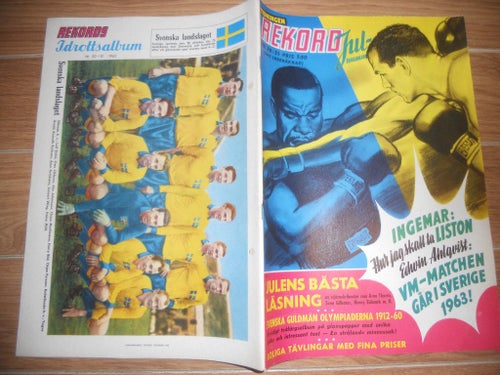 Rekord nr51 1962 Sverige lagbild, boxning Sonny Liston, OS album, Ewy Rosqvist,