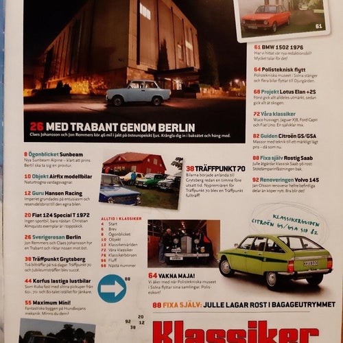 Klassiker nr 9 2014: Volvo 145 1968, Fiat 124 Special T, BMW 1502, Citroën GS