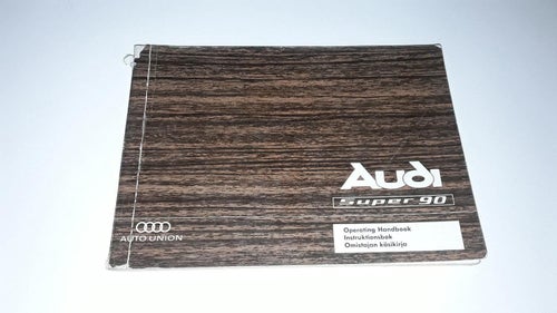 Instruktionsbok Auto Union Audi Super 90