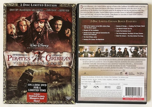 Pirates of the caribbean-vid världens ende 2-DVD (J.Depp, O.Bloom, K.Knightley)