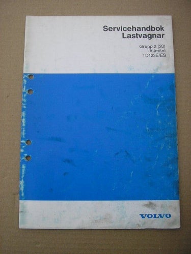 VOLVO Verkstadshandbok Lastbil Allmänt TD123E/ES