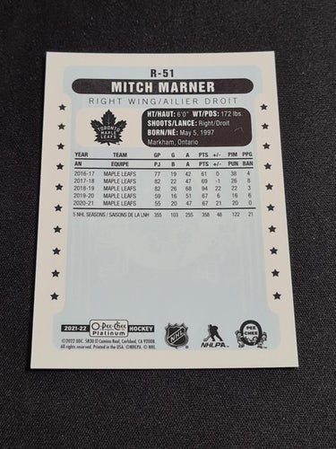 OPC Platinum 21/22 #R-51 Retro Mitch Marner - Toronto Maple Leafs