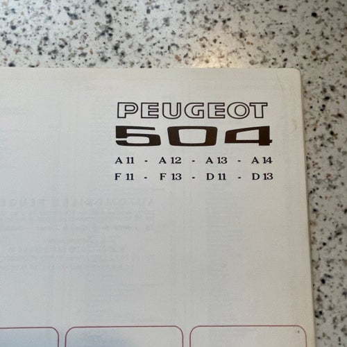 Instruktionsbok Peugeot 504