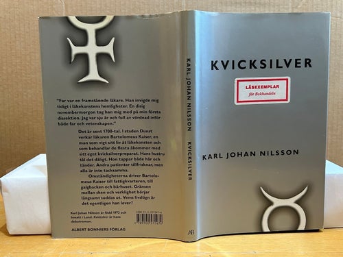 Kvicksilver av Karl Johan Nilsson. bok, Very good plus