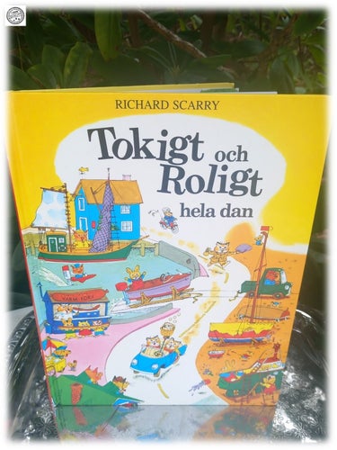 Tokigt och roligt av Richard Scarry utgiven 1972 och tryckt 2003 Italien
