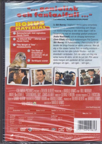 DVD / Måndag Hela Veckan (Groundhog Day) / Bill Murray / Ny & Inplastad