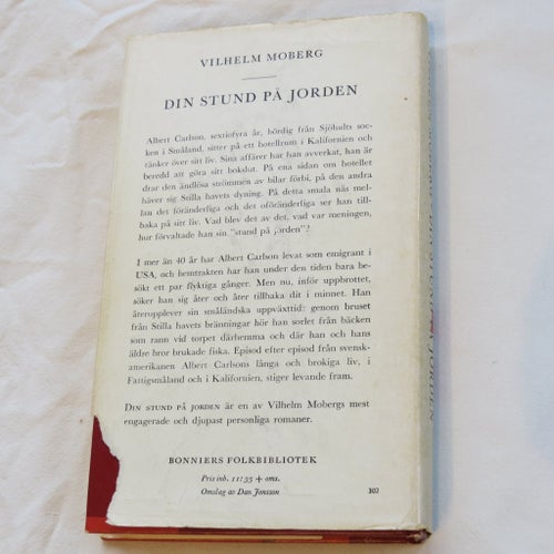 Din stund på jorden av Vilhelm Moberg, 1973