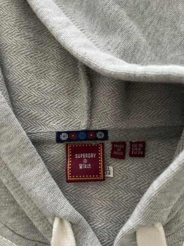 Superdry grå hoodie, nyskick, specialutgåva.