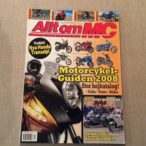 Allt Om Mc Nr 12 2007 Mc guiden 2008,Dödsryttare,Robert Gull,BMW,