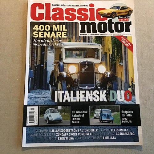 CLASSIC MOTOR NR 112022 HEINKEL,KABINE,ZUNDAPP,FORD POPULAR,VW SP 2,PUCH,CRESCEN