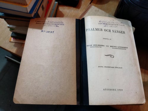 Psalmer och sånger utgivna av Olof Holmberg och Bruno Lundgren, tryckt 1923