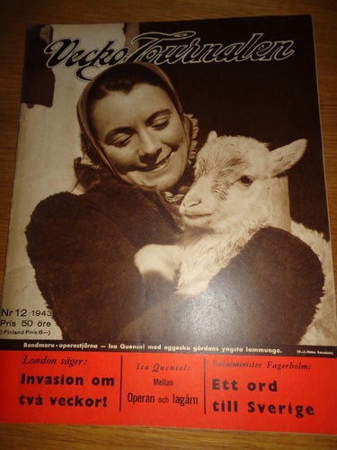 Vecko Journalen nr12 1943 Isa Quensel,
