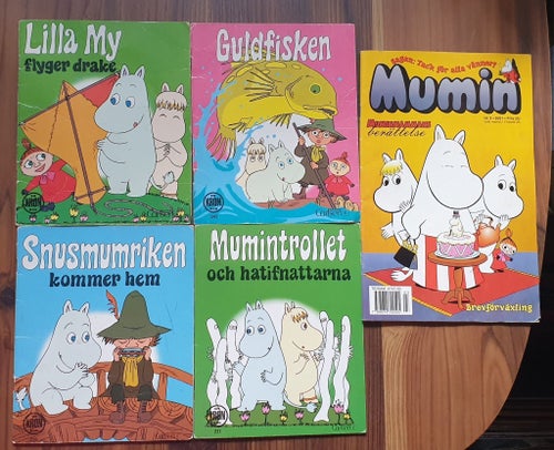 Mumintrollen, En kronbok 4 st, samt 1 tidning,
