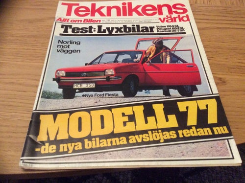 Teknikens Värld Nr 16 1976 Englands GP F1,Volvo 264 GL,Tucker Torpedo Detroit,