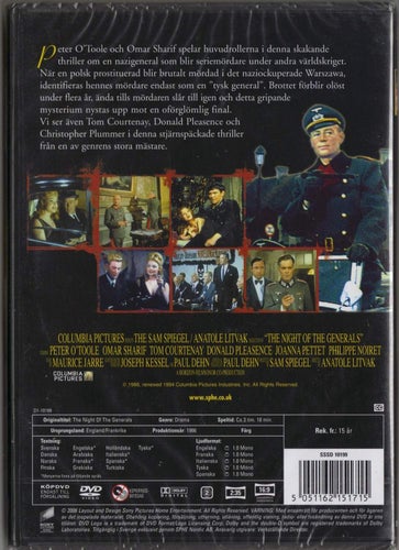 GENERALERNAS NATT - DVD (INPLASTAD)