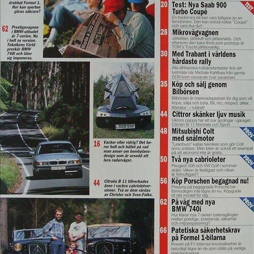 TEKNIKENS VÄRLD 1994/12.Stealth.Citroen B11.BMW 740i.Peugeot 306.Golf.Porsche.