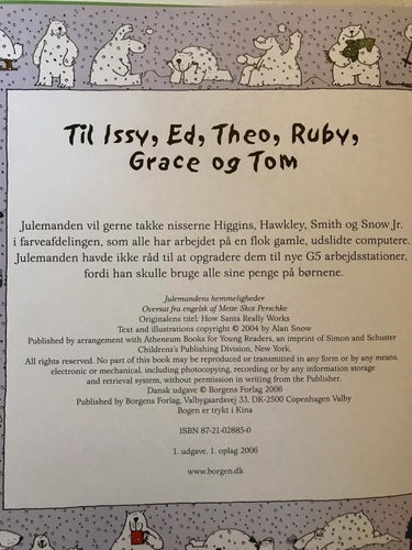 JULEMANDENS HEMMELIGHEDER Borgens Forlag 2006